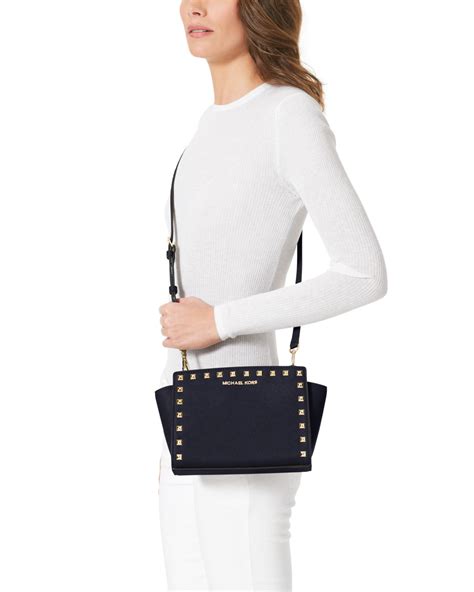 michael kors messenger selma medium|Michael Kors selma studded.